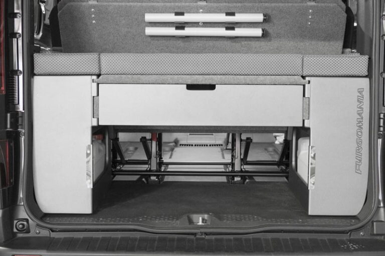 Cajon kit cama tercer sillon, kit camper autoinstalable de Furgomania