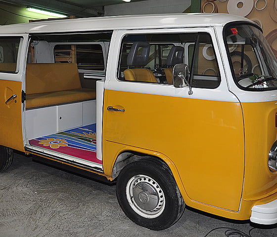 Vinilos decorativos para furgonetas camper, ejemplo general de cómo quedaria el suelo